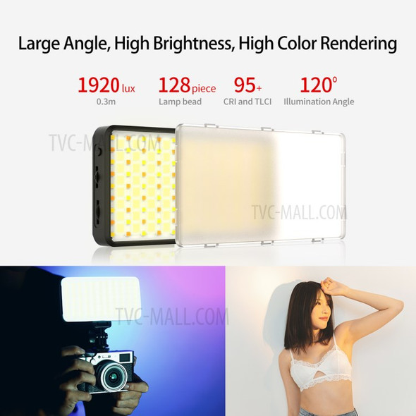 VIJIM VL196 Pocket RGB LED Video Light Photography Fill Light 2500K-9000K Dimmable for Live Broadcast Interview
