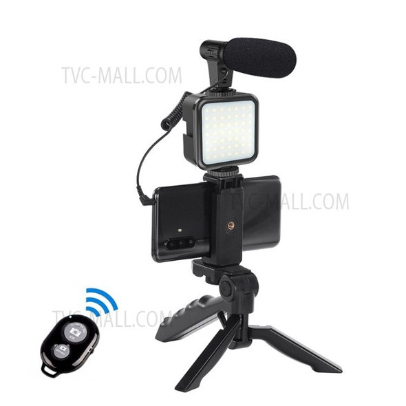 Dslr Slr Fill Light Camera Video Selfie with Microphone and Tripod for Broadcasting Remote Photography Light