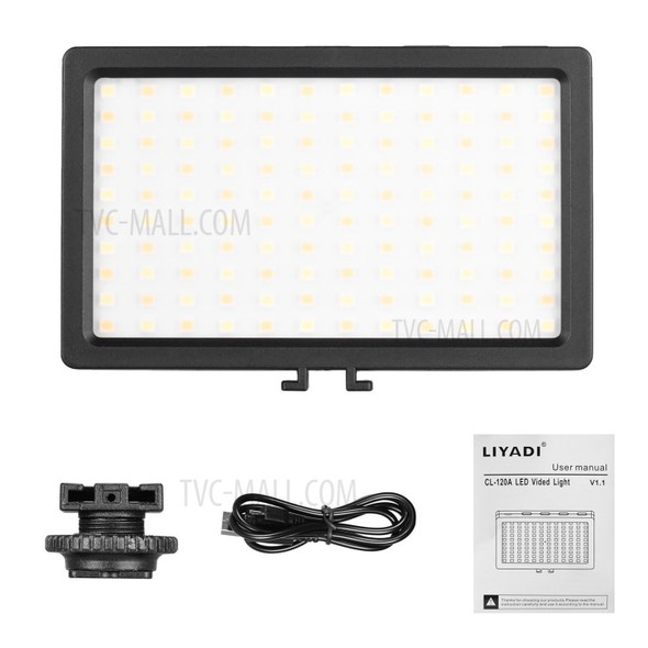 LIYADI LED Video Light Panel On-Camera 3200K-5600K Dimmable Lamp Adjustable Brightness Flash Light with Cold Shoe Mount for Photography Live Streaming