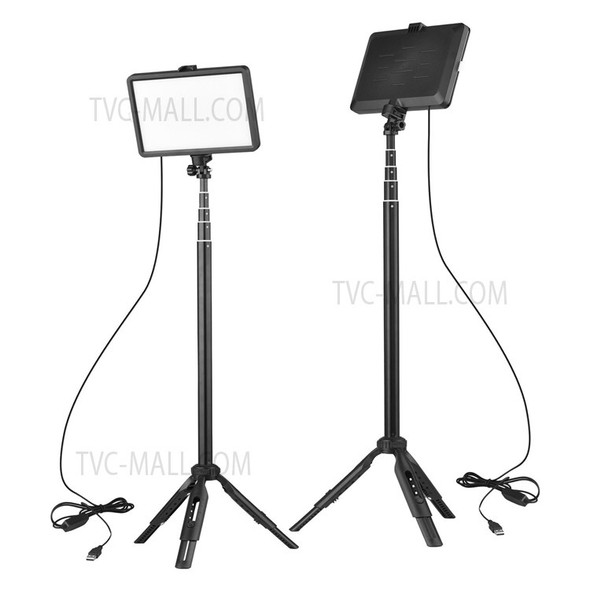 ANDOER Upgraded USB Bi-color Temperature LED Video Light Kit with 3 x  Extendable Tripod + 3 x LED Fill Light 3200K-5600K 10 Levels Brightness + 12 x Color Filters