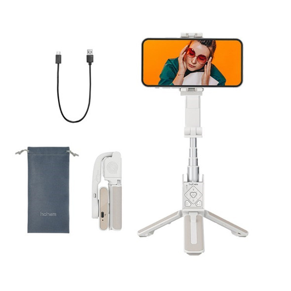 HOHEM Selfie Stick Face Tracking Smartphone Holder Gimbal Stabilizer for iSteady Q Video Recording - White