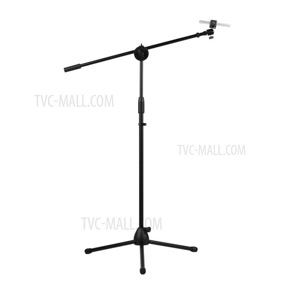 140cm / 4.6ft Adjustable Height Light Stand Aluminum Alloy Floor Tripod Stand Kit with Phone Holder Max Capacity 2kg for Live Streaming Video Shooting Photography