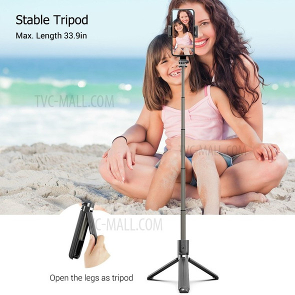 3 in 1 Phone Gimbal Stabilizer Selfie Stick Tripod 86cm 5-Section with Remote Shutter Phone Clamp