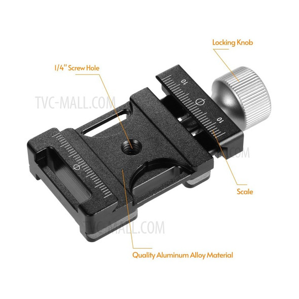 Quick Release Clamp 38mm Aluminum Screw Knob Clamp Compatible with Arca-Swiss QR Plate
