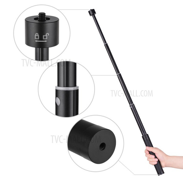 Telescopic Stabilizer Extension Rod Max. Length 73cm Aluminum Alloy Pole with 1/4 Inch Screw and Screw Hole for Gimbal Stabilizer Zhiyun Feiyu