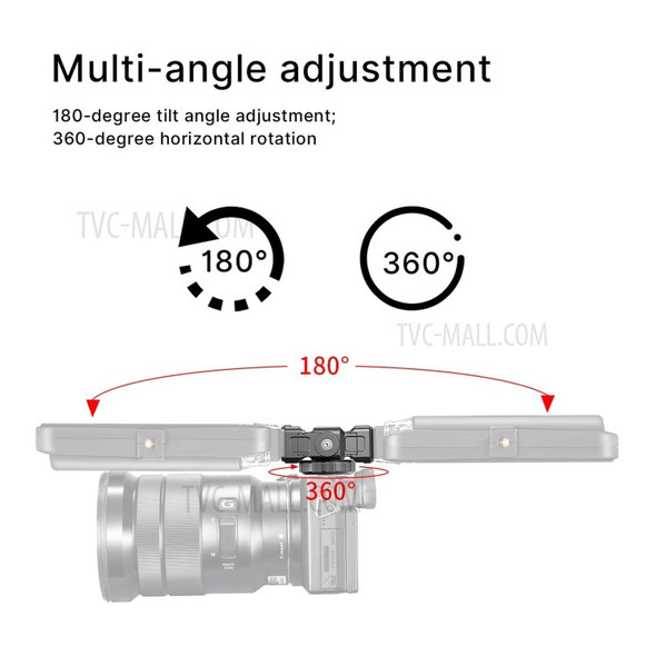 UURig Multi-functional Cold Shoe Mount Bracket with Quick Release Plate for DSLR SLR Camera