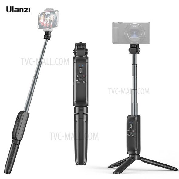 ULANZI MT-40 Portable Extendable Selfie Stick Tripod Handheld Photography Bracket Desktop Tripod Stand with Wireless Remote Shutter for Vlog Selfie Live Streaming Video