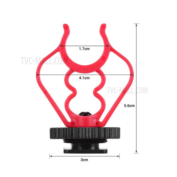 2Pcs Universal MicShock Mount Cold Shoe Mount Adapter ABS Plastic Microphone Bracket for Shotgun Microphones