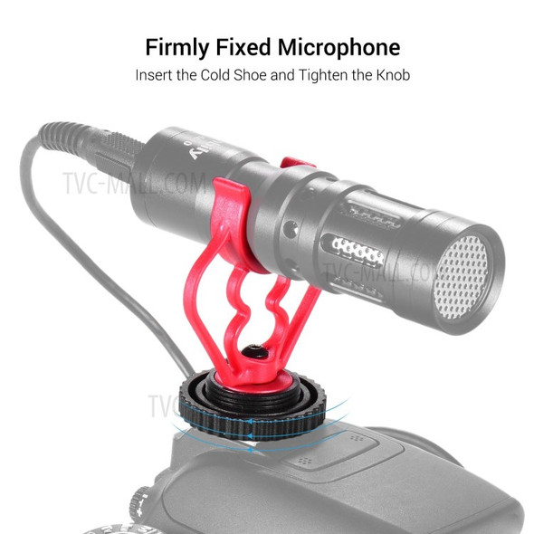 2Pcs Universal MicShock Mount Cold Shoe Mount Adapter ABS Plastic Microphone Bracket for Shotgun Microphones