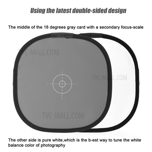 300mm Portable Photography Reflector Gray and White Balance Card Photographic Focus-Board Photography Tools