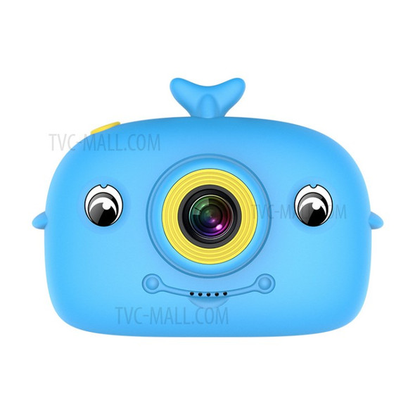 X12 2.0inch Display 20MP Dual Lens Children Cartoon Camera Digital Camcorder Toy - Blue