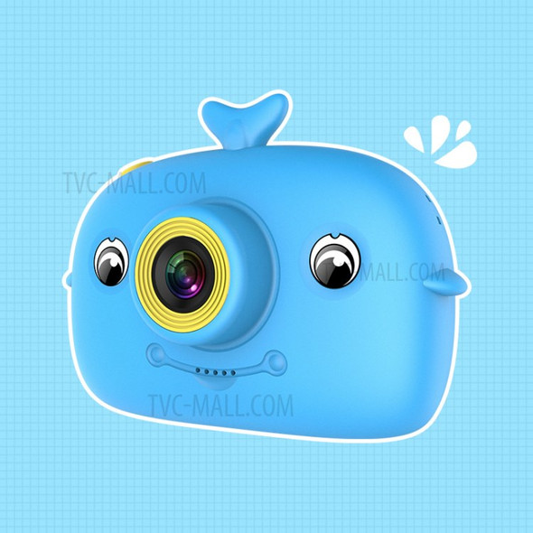X12 2.0inch Display 20MP Dual Lens Children Cartoon Camera Digital Camcorder Toy - Blue