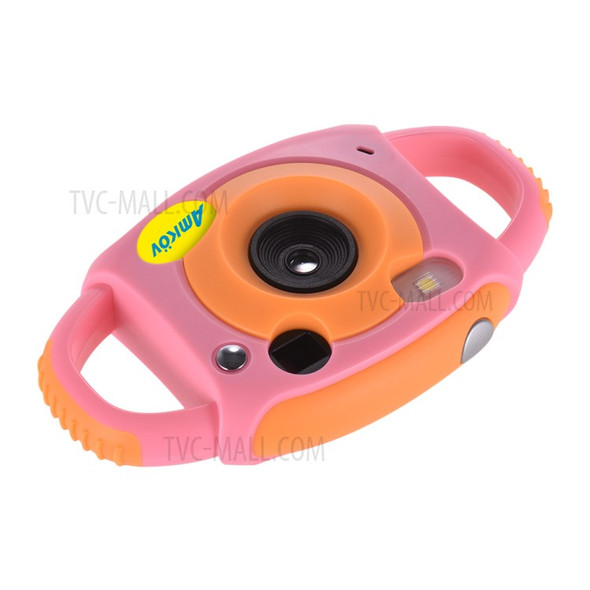 AMKOV CD-FP+ 1.77 Inch HD Color Screen Mini Camera Anti-drop 5MP Kids Digital Video Camera - Pink