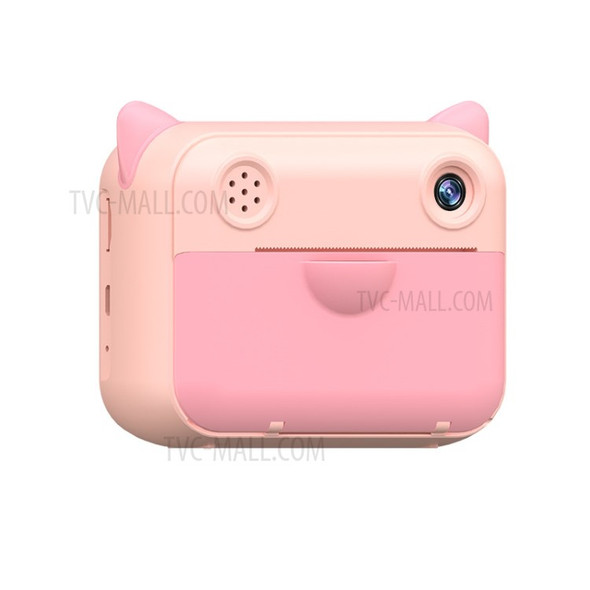 CP01 HD Thermal Printing Children Digital Camera Instant Print 2.4inch Video Camera Toy with 16G Micro SD Card - Pink