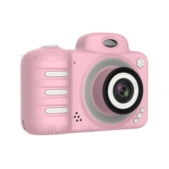 Dual Lens Kids Camera HD 1080p Video Digital Camera 2.0 inch Screen with 32GB SD Card - Pink