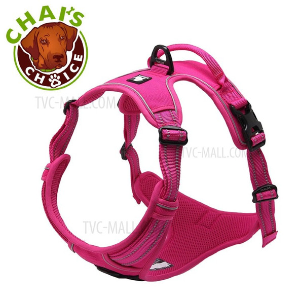 TRUELOVE Outdoor Adventure Reflective Pet Vest No-pull Dog Harness with Handle (TLH5651) - Rose / Size: M