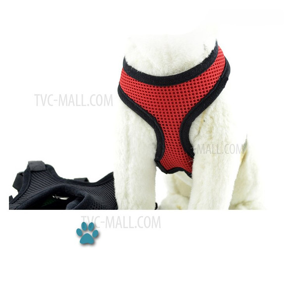Dog Harness Pet Breast Safety Mesh Belt Strap - Red / Size: M