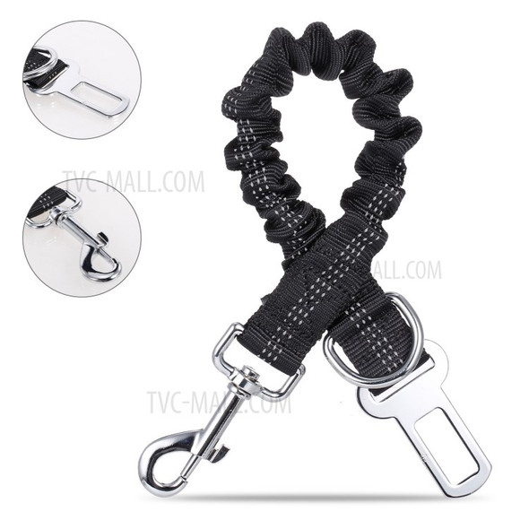 Dog Seat Belt 3-in-1 Multifunctional Safety Pets Dog Car Harness Bungee Buffer Car Travel Accessories with Seatbelt Buckle D-ring