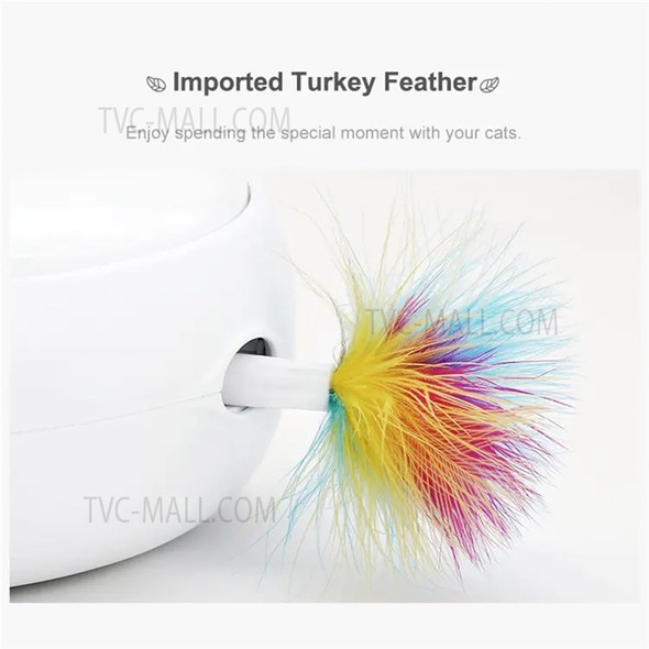 HOMERUN Smart Cat Toy Pet Toy Ambush Interactive Electronic Cat Toy with Rotating Feather/3 Playing Modes