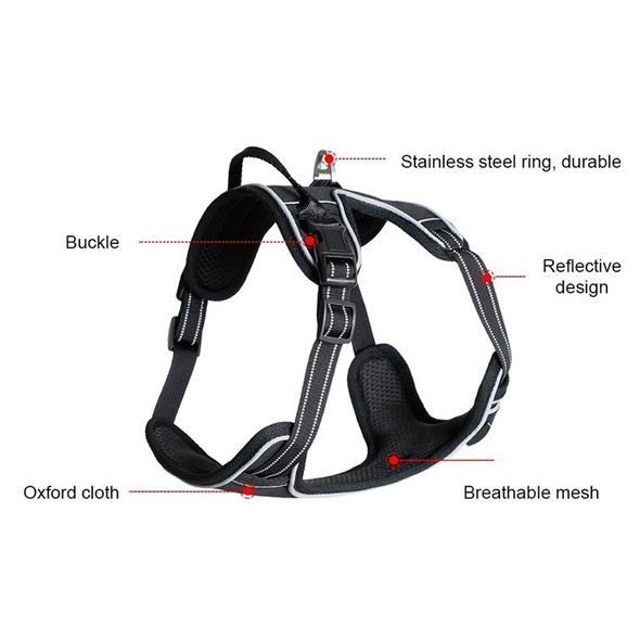 DODOPET Dog Harness No Pull Pet Harness Reflective Adjustable No Choke Pet Vest