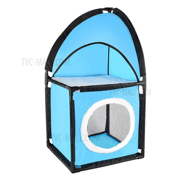 Pet Multifunctional Cattery Comfortable Cat Tent Kitty Corner - Blue