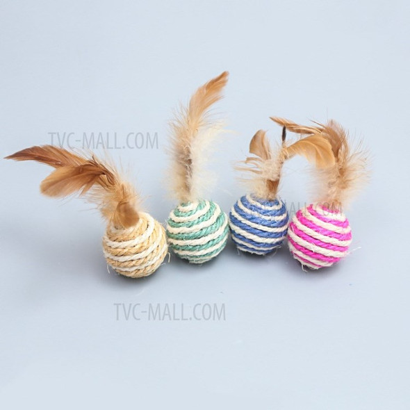 Colorful Cat Pet Toy Bell Ball Chasing Chewing Toy - Random Color
