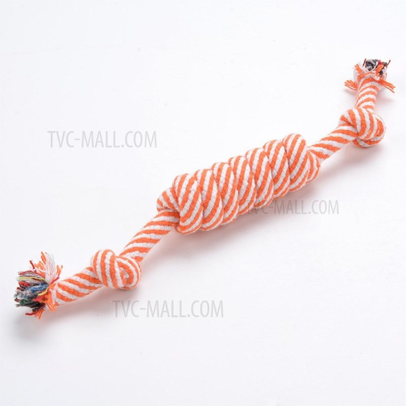 Dog Chew Rope Toy Funny Pet Toy Rope Pet Teething Toy for Outdoor Play - Orange