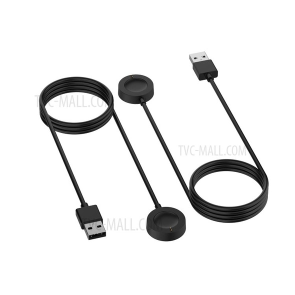 USB Magnetic Charging Cable 1m Dock Cable Adapter for Fossil Gen 4 Gen 5 Watch - Black