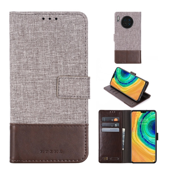 For Huawei Mate 30 MUMXA MX102 Horizontal Flip Canvas Stitching Leather Case with Holder & Card Slots & Wallet(Brown)