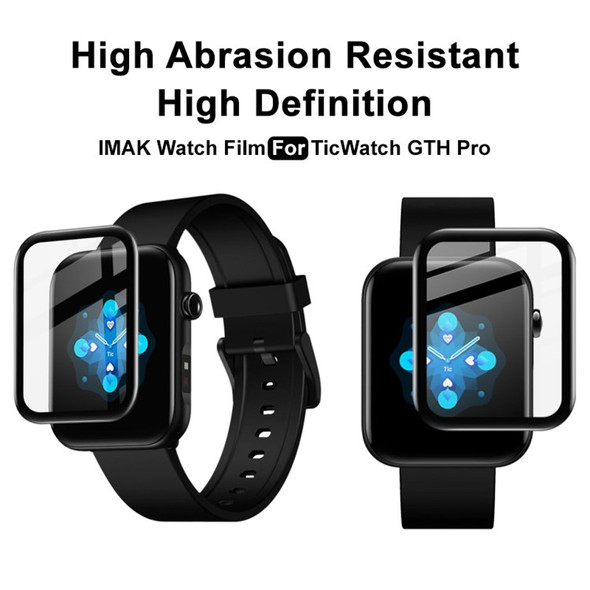 IMAK for TicWatch GTH Pro HD Bubble-free Ultra-slim PMMA Smart Watch Film Protective Screen Protector