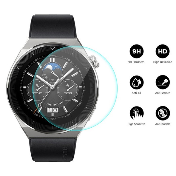 ENKAY HAT PRINCE for Huawei Watch GT 3 Pro 46mm Anti-explosion Tempered Glass Film 0.2mm 9H High Aluminium-silicon Glass HD Watch Screen Protector