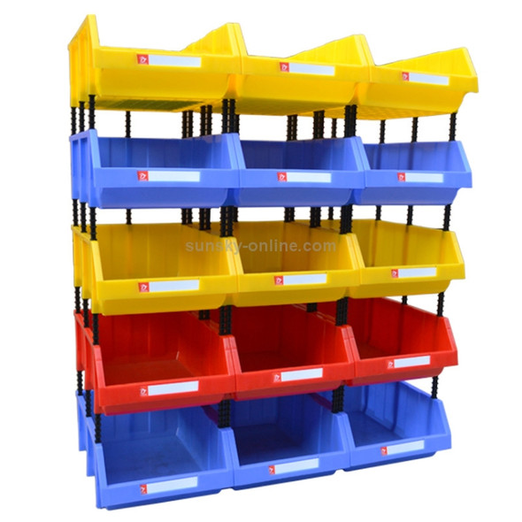 4 PCS Thickened Oblique Plastic Box Combined Parts Box Material Box, Random Color Delivery, Size: 18cm X 12cm X 8cm