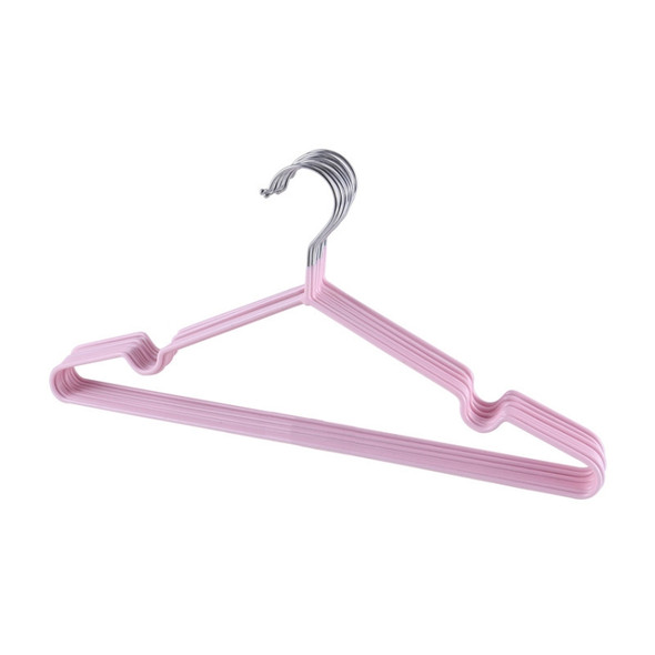 10 PCS Household Stainless Steel PVC Coating Anti-skid Traceless Clothes Drying Rack (Pink)