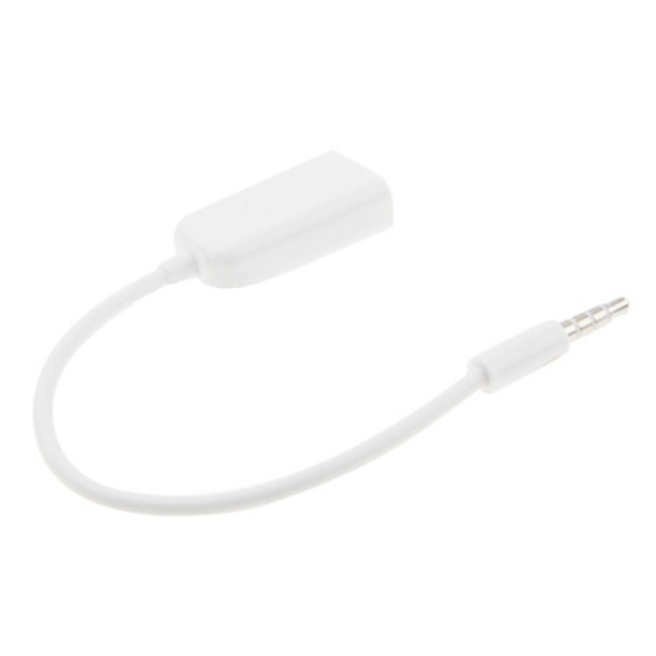 Noodle Style 3.5mm Stereo Audio Headset to 2x Splitter Adapter, For iPhone 5 / iPhone 4 & 4S / 3GS / 3G / iPad 4 / iPad mini / mini 2 Retina / New iPad / iPad 2 / iTouch(White)