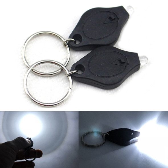 2 PCS Mini Pocket Keychain Flashlight Micro LED Squeeze Light Outdoor Camping Ultra Bright Emergency Key Ring Light Torch Lamp(Black)