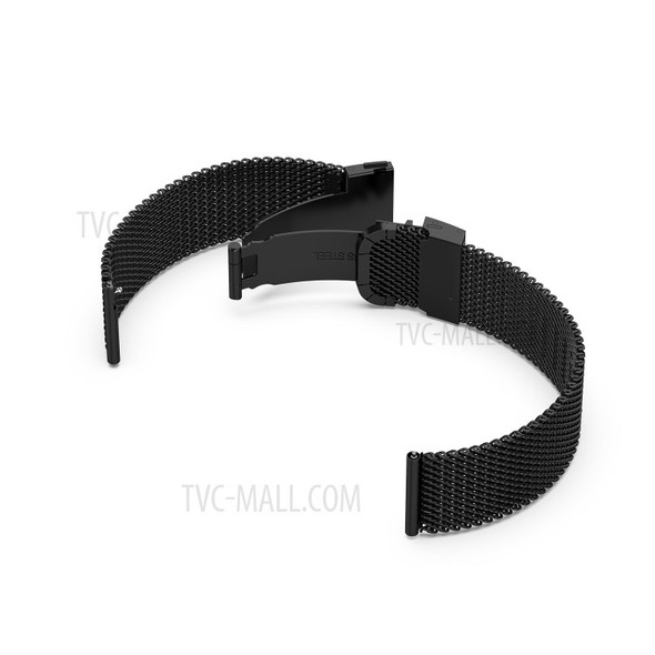 22mm Milanese Stainless Steel Watch Band for Fossil Gen 5 - Black