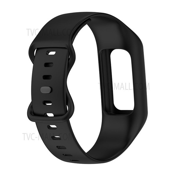 Soft Silicone Watchband Bracelet Wrist Strap Watch Strap Replacement for Fitbit Charge 3 - Black