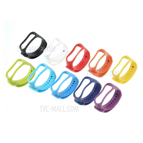 10Pcs/Set for Xiaomi Mi Smart Band 4 / Mi Band 3 Straps Replacement Rhombus Texture Soft TPU Wrist Band