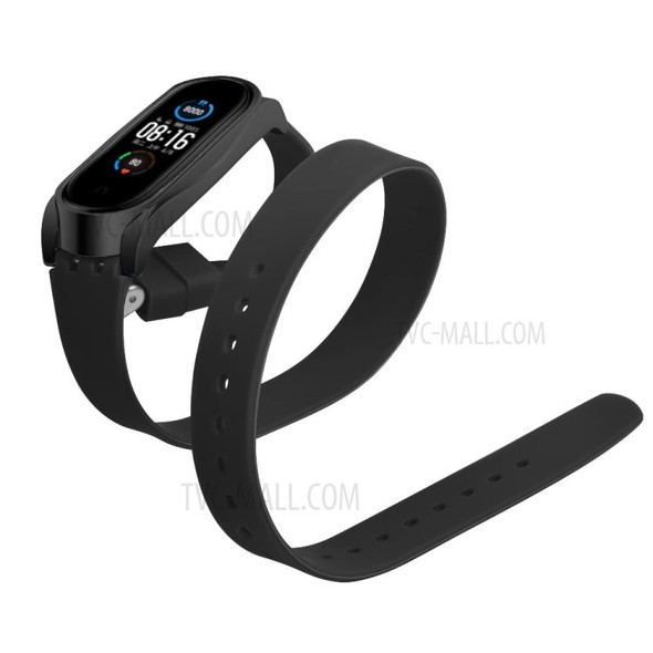 2m Long Strap Wristband Watch Band for Xiaomi Mi Band 5/5 NFC - Black