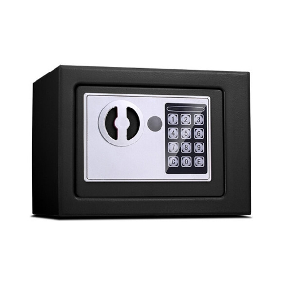 17E Home Mini Electronic Security Lock Box Wall Cabinet Safety Box without Coin-operated Function(Obsidian Black)