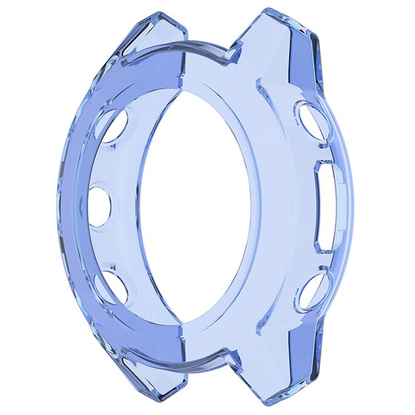 For Garmin Descent G1 Transparent TPU Hollow Cover Anti-scratch Smart Watch Protective Case - Blue