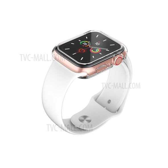 TPU Frame Cover with Tempered Glass Screen Protector for Apple Watch Series 6/5/4/SE 44mm
