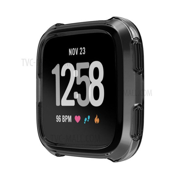 Soft Protective TPU Case Cover for Fitbit Versa - Black