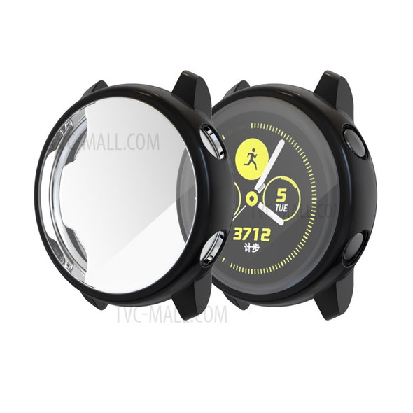 Electroplating Soft TPU Protection Case Cover for Samsung Galaxy Watch Active - Black