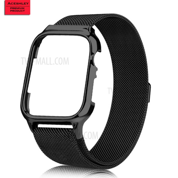 Magnetic Milanese Stainless Steel Watch Band for Apple Watch Series 4 40mm - Black