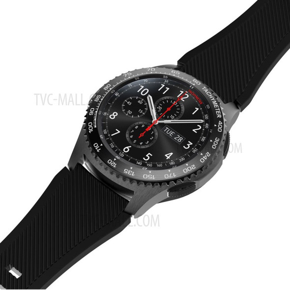 Stylish Metal Watch Frame for Samsung Gear S3 Frontier - Black/White