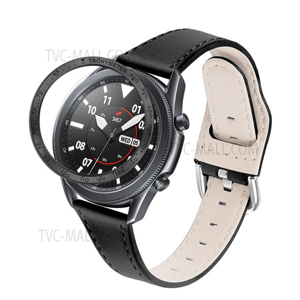 Protective Stainless Steel Watch Bezel Metal Ring Cover for Samsung Galaxy Watch3 41mm - Black