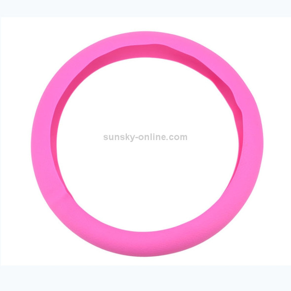 Silicone Rubber Car Steering Wheel Cover, Outside Diameter: 36cm(Pink)