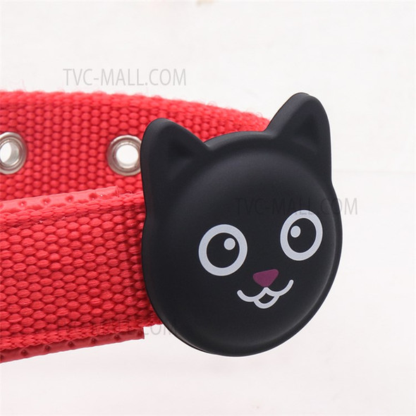 Cat Style Pet Tracker Anti-loss Cover TPU Protective Case for Apple AirTag  - Black