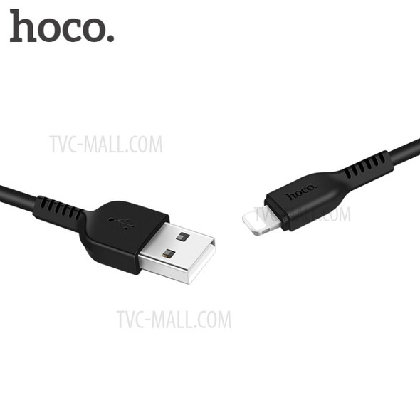 HOCO X20 2M 2A 8-Pin Lightning USB Charge and Sync Cable for iPhone iPad iPod - Black